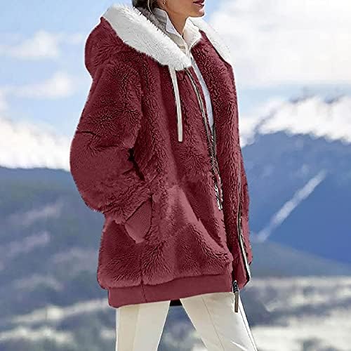 Crni zimski kaput žene, klasični zimski džemper sa dugim rukavima dama duksevi klub natečen čvrst džemper Soft