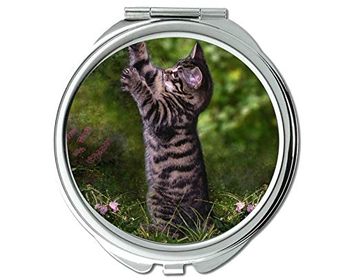 Ogledalo, putnu ogledalo, mače igra životinja simpatična mačka leptir ogledalo za muškarce / žene, 1 x 2x