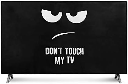poklopac prašine kwmobile za 32 TV - TV zaštitnik ravnog ekrana - ne dirajte moj TV bijeli / crni