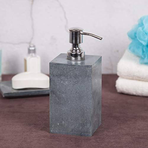 Kreativni kućni prirodni sapunski sapun sa sapunom za tekući sapun sa pumpom od nehrđajućeg čelika, 3 x 3 x 7,3 h, siva