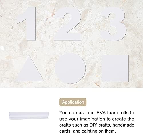 Odbojnik EVA pjenaste listove Roll, [za projekte umjetnosti i zanat] - 13x19 inča debljine 1 mm / bijelo