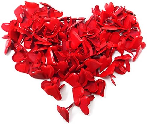 Honbay 100pcs Oblik srca MINI METAL BRADS Pričvršćivači papira Dekorativni potrepštine za razmake