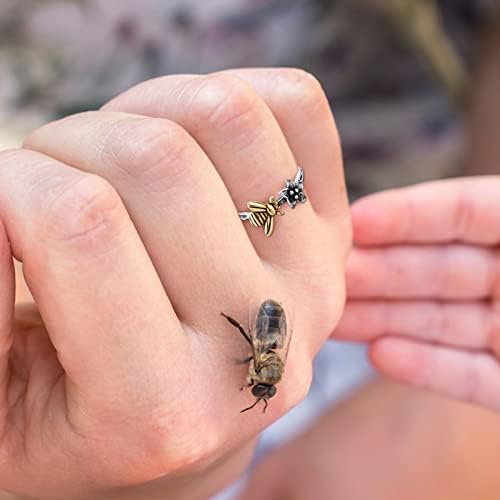 Ženski prstenovi Vjenčani prstenovi za žene Angažovanje prstenastog nakita Bee Temament Jednostavna ličnost Retro pokloni Cvjetni prstenovi nakit