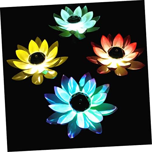 Mikikit Fleur de Lis Decor Vanjski LED solarni svijetli list dekor plutajući cvijet lagan ljiljan
