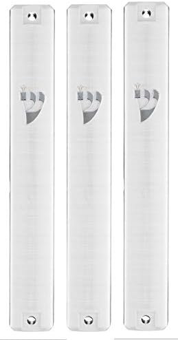 A & S Mezuzot plastični mezuzah Case Siva / Bijela vodootporna Judhiaca vrata Mezuza za kućni