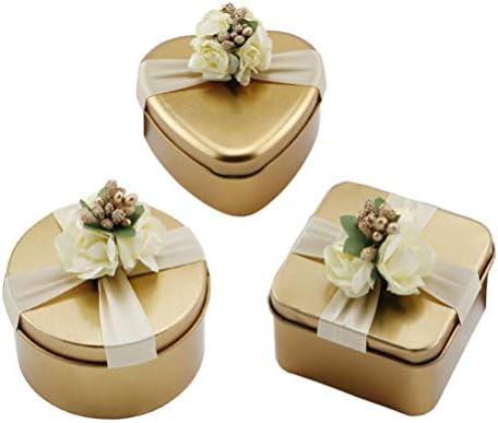 Aboofan Vjenčanje Potvrde Metalne bombone Favoriste Poklon kutije Square Shap Chocolate Slatke kutije