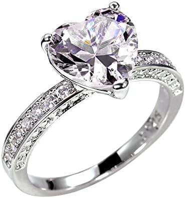Prstenovi za žene 2023 rođendanski pokloni Fashion Ženski ljubavni srčani cirkonijski dijamantski