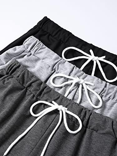 Gorglitter ženske plus 3 komada ležerne znojne kratke hlače za kratke hlače za ljetne vježbe