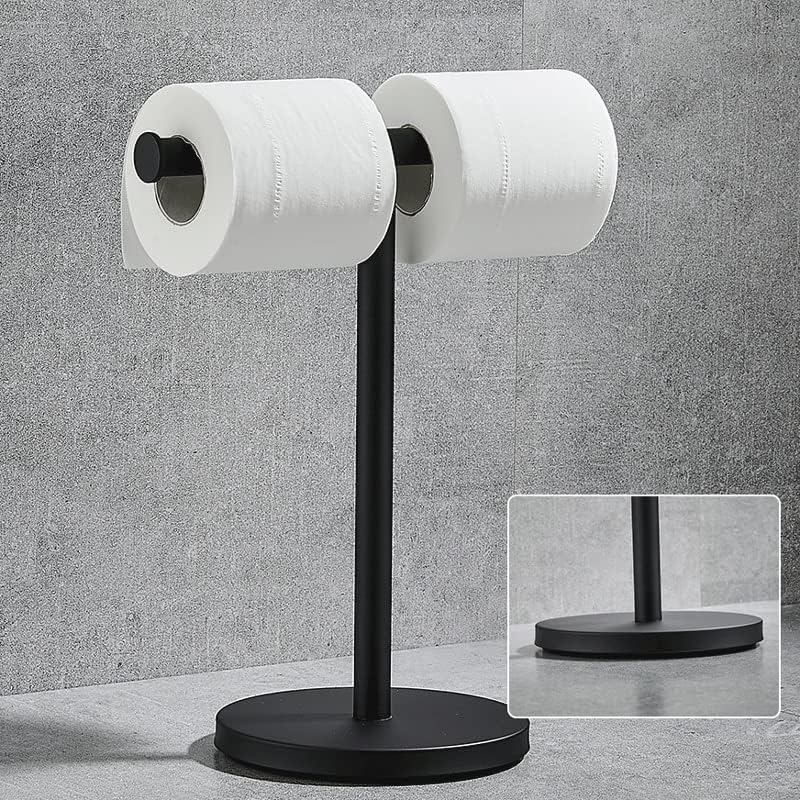 Klhdgfd crni ručnik s ručnikom od nehrđajućeg čelika kućica kupatilo stojeći ručnik bar