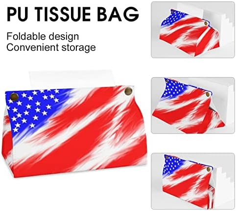 Američka kutija za tkivo zastava PU kožna držač salveta za stolni stol CounterTop Home uredski automobil