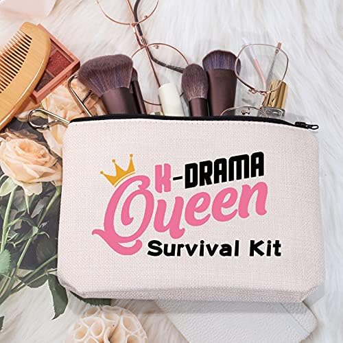 Meikiup K-dramska mama kozmetička torba K-pop roba Korejski dramski poklon K-dramska kraljica preživljavanja za žene / djevojku