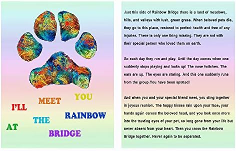 COZYMATE Rainbow Bridge pet Memorijalni poklon Lava narukvica u znak sjećanja na mačke pasa