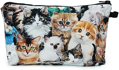 KOSOVCEX putna torba za šminkanje za Žene Mačke pasmine upakovane mačke prostrana kozmetička torba