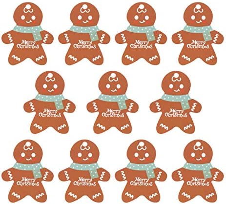 PRETYZOOM holiday Decor 50pcs Gingerbread Man Tags Božić viseća oznaka prisutna viseća imena