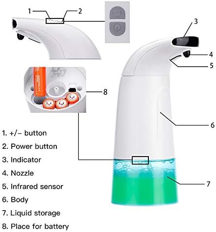 N / X Dozator za pjenjenje bez dodira BESPEN 250ml Automatska indukcija Električna pjena sapuna sapuna Vodootporna