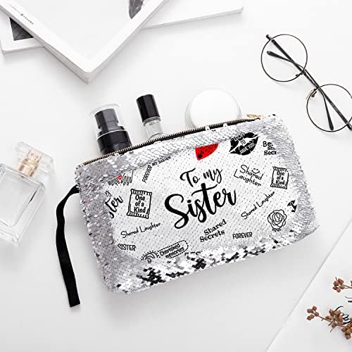 Loong Dizajn sestrinske poklone Sestrinska torba za šminku - sestra rođendanski pokloni sestre ili brata -