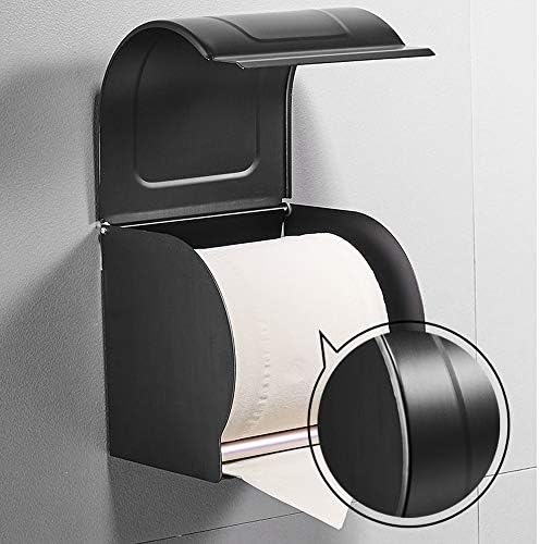 Gretd Space Aluminium, držač tkiva s crnim toaletom, držač papira, kupaonica WC Držač papira, kutija