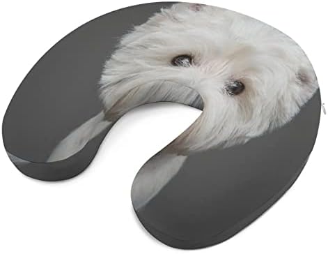 Prekrasan terijerski pas putujući jastuk i nosač za glavu i vrat jastuk memorijski pjena u obliku glavnog greda u obliku glave za spavanje