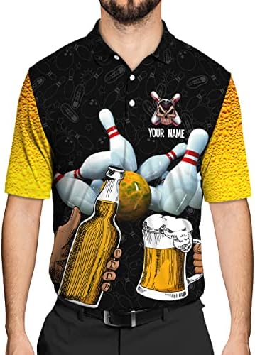 Personalizirana košulja za kuglanje za muškarce, po mjeri po mjeri za žene, bowler pokloni Kuglanje 3D Unisex