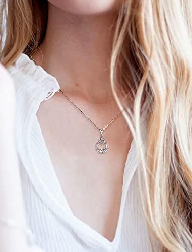 INFUSEU srebra Celtic nakit za žene, Dainty Irski šarm privjesak ogrlice pokloni za nju, 18 inčni lanac