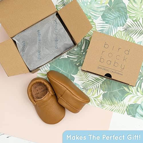 BirdRock Baby mokasine bez ivica-cipele za dječake i djevojčice od prave kože za novorođenčad, dojenčad, bebe, malu djecu