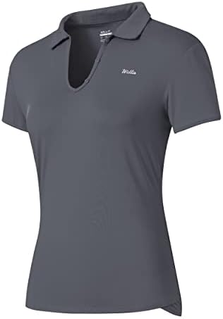 Willit ženske teniske košulje Brze suhi golf polo majice kratki rukav Aktivni vješalice u