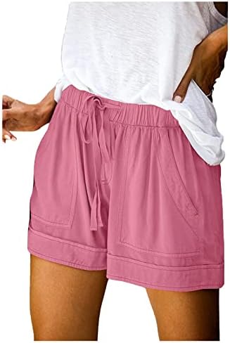 Atletske kratke hlače za žene Ljeto nacrtavanje ugodno Split Solid Pant Spring Sport Kratke ležerne tanke pantalone plus veličine