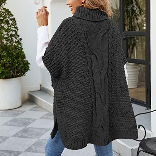 Ženski džemperi Turtleneck Casual dugih rukava Blok Chunky Plint džemper Trendy Jesen Zimski