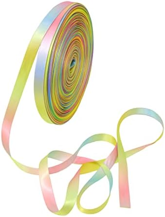 Honbay 50 tarira dvostruka bočna šarena satenska vrpca gradijentna rainbow tiskana poliesterska vrpca za DIY odjeću za odmor za vjenčanje za vjenčanje