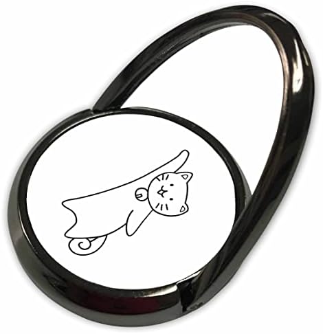 3Droza rozeta - Mačka Hooman - Viseće bijele mačke - Prstenovi telefona