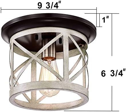 Hyperion house Flush Mount plafonska lampa Učvršćenje ulja-Trljana Bronza i Briarwood Finish bubanj