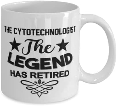 Šolja za citotehnologa, legenda se povukla, novost jedinstvene ideje za poklone za Citotehnologa, šolja za kafu šolja za čaj Bijela