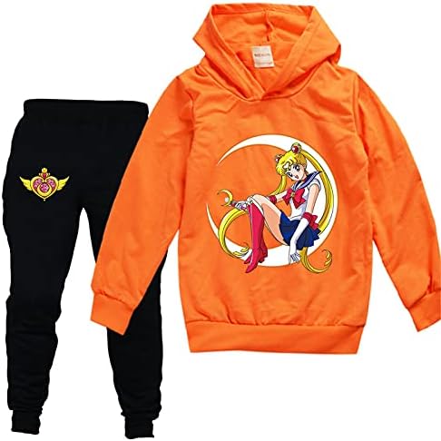 Leeorz Kids Sailor Moon Duks slatki pulover Hoodie i jogging hlače 2 komada ležerna dukserica odijela