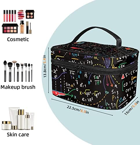 Mala šminkarska torba, patentno torbica Putni kozmetički organizator za žene i djevojke, matematičke