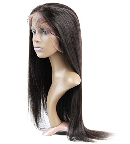 ljudska kosa prednja čipkasta perika kineska Djevičanska Remy ljudska kosa Yaki boja 1b Off Crna
