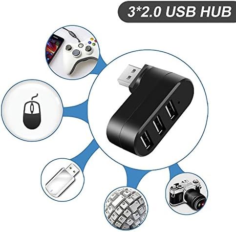 XXXDXDP USB Hubs 3 Port USB 2.0 Hub Mini rotate Splitter Adapter Hub za PC Notebook Laptop USB