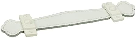 LC LICTOP 160mm / 6,3 Kožni namještaj ručka s bijele modernu kožnu ručicu za ormar za ormar za ormar