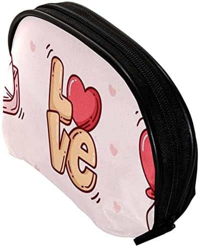 Toaletna torba, kozmetička torba za putovanja za žene muškarci, ružičasti lijepi uzorak valentine