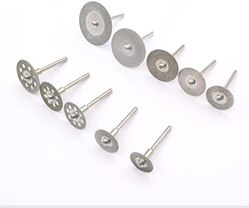 Aienxn 10pcs 1/8 Dijamantni kotač za rezanje, dijamantski rezni diskovi set za rezanje kotača set za