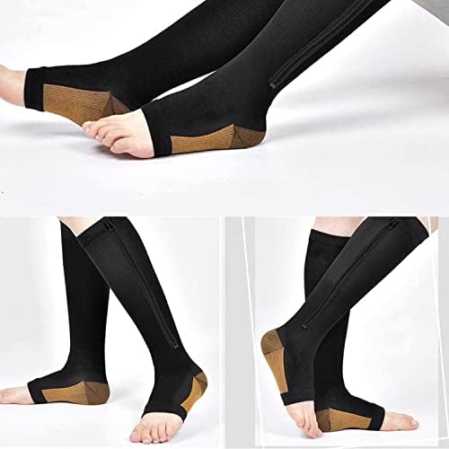 Bakar kompresije čarape za žene & muškarci Open Toe 20-30mmHg je najbolja podrška za oporavak cirkulacije