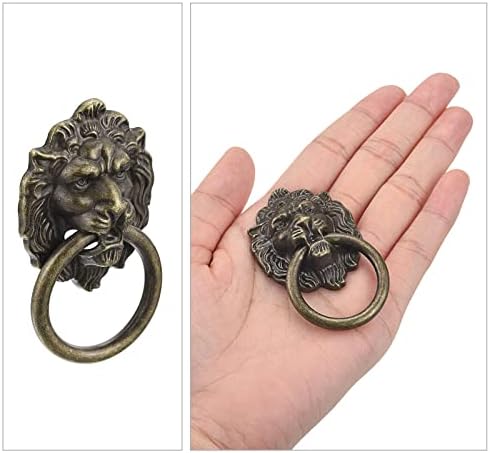 UXCell 4pcs lafta lavova 1,57 x1,97 lava glava povlači dugme Brončana ladica prstena povlači vijcima