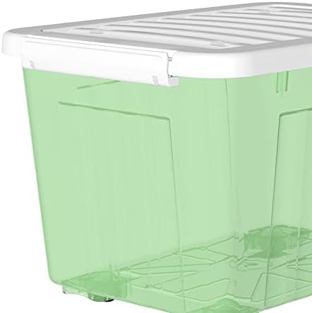 CETOMO 55L * 6 plastične kutije za odlaganje, bistri zeleni, taot kutija, organiziranje kontejnera sa izdržljivim