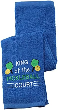 Pickleball ručnik King / Queen of the Pickleball Court vezeni sportovi TEEM ručni ručnik za pikallball playera