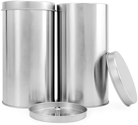 Solsticij kanisteri za čaj sa dvostrukim pečatom ; okrugli metalni kontejneri sa unutrašnjim poklopcem