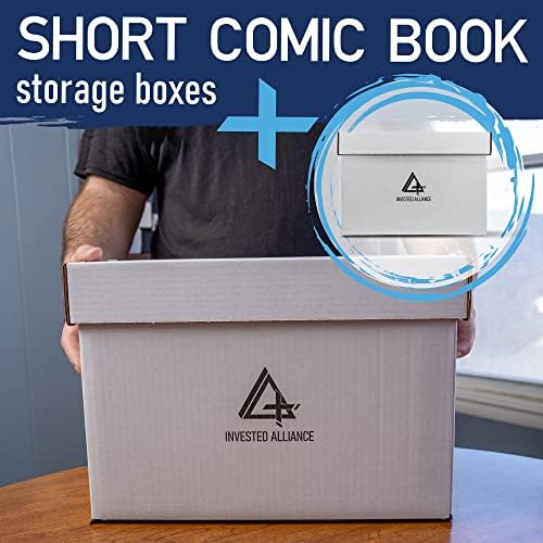 Invested Alliance Comic Book Storage Box / Kratka Kartonska Kutija Za Stripove. Debeli Bijeli Strip. Kutija