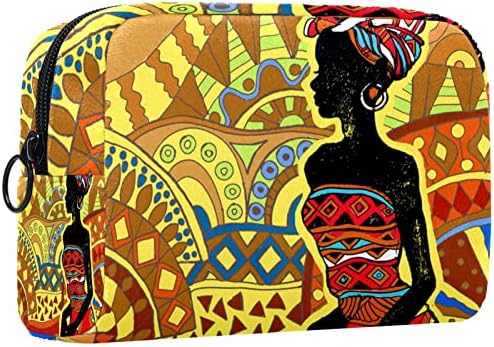 Tbouobt Pokloni za muškarce Žene šminke torbe toaletne torbice Male kozmetičke torbe, afrička žena etnička vintage