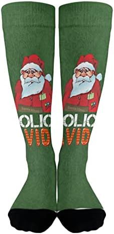 Losec Womens Pamučne čarape Božićne čarape za koljena Otim bedrini krajevi Modni policajci Navidad Atletic
