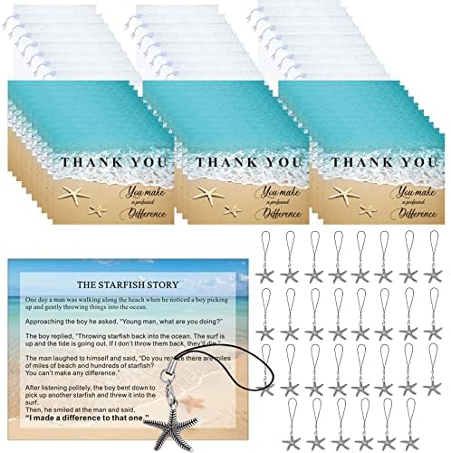 SAGHOM employment Gifts Bulk 30 Starfish Story Card Thank You Gifts for Coworkers you Make a Dubokoumna Appreciation