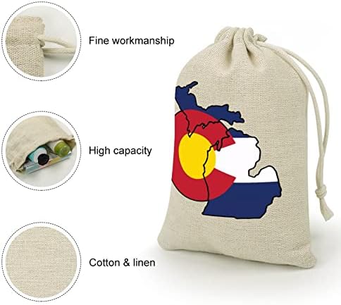 Michigan Colorado Funny pride Flag Drawstrings torbe za odlaganje bombona poklon torbe za višekratnu