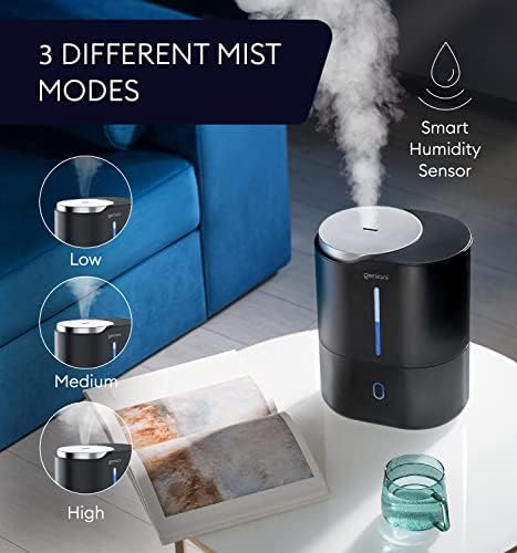 Top Fill Cool Mist ovlaživači za spavaću sobu & difuzor esencijalnih ulja 4L & amp; Top Fill Cool Mist ovlaživači